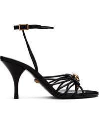 Versace - Opera Bow Nappa 85Mm Heeled Sandals - Lyst