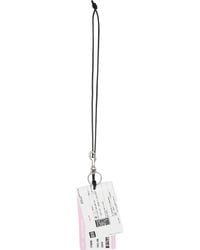 Balenciaga Keyring Leather Train Ticket in White | Lyst