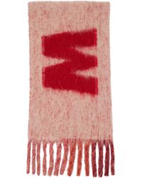 Marni - Écharpe rose à franges - Lyst