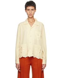 Bode - Off-white Scalloped Acorn Shirt - Lyst