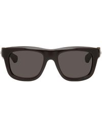 Bottega Veneta - Black Mitre Square Sunglasses - Lyst