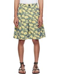 Marni - Linen Blend Blurry Floral Print Shorts - Lyst