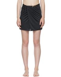 Versace - Black Wrap Cover Up Skirt - Lyst
