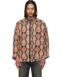 R13 - Shredded Seam Drop Neck Shirt - Lyst