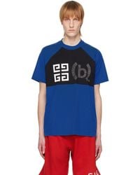 Givenchy - T-shirt bleu à images à logo imprimées - Lyst