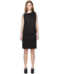 TOTEME - Toteme Black Shoulder-twist Midi Dress - Lyst