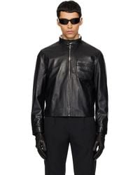 Ernest W. Baker - ブラック Snake Trim レザージャケット - Lyst