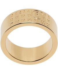 MM6 by Maison Martin Margiela - Gold Minimal Logo Ring - Lyst