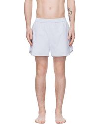Acne Studios - Blue Embroidered Swim Shorts - Lyst