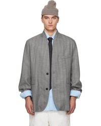Hed Mayner - Striped Herringbone Blazer - Lyst