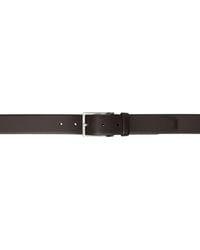 BOSS - ブラウン エングレーブロゴ バックル レザーベルト - Lyst
