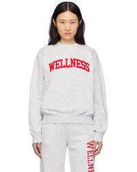 Sporty & Rich - Gray 'wellness' Ivy Sweatshirt - Lyst