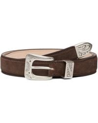 Drake's - Suede Western Belt - Lyst