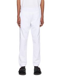Moncler - Pantalon de survêtement tricolore blanc - Lyst
