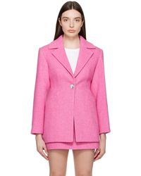 Ganni - Pink Suiting Blazer - Lyst