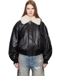 Amiri - Ma Quad Leather Bomber Jacket - Lyst