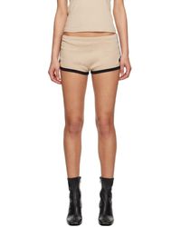 Courreges - Brown Contrast Shorts - Lyst