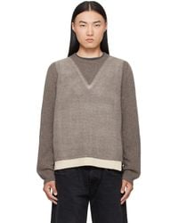 Maison Margiela - Fused Knit Wool Crewneck Sweater - Lyst