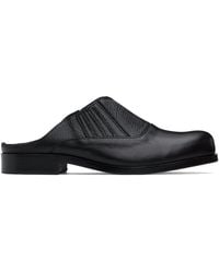 STEFAN COOKE - Ssense Exclusive Grainy Leather Mules - Lyst