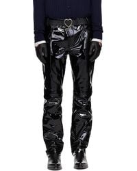 Ernest W. Baker - Straight Fit Leather Trousers - Lyst