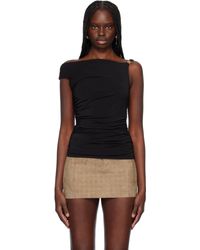 Amiri - Haut Noir À Épaule Dénudée - Lyst