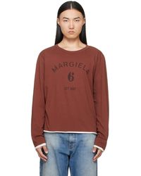 MM6 by Maison Margiela - Long-Sleeved Reversible T-Shirt - Lyst