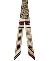 Burberry - シルク Montage スキニー スカーフタイ - Lyst
