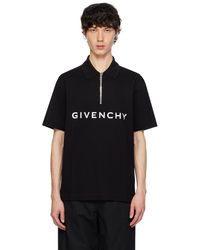Givenchy - Polo noir à logo - Lyst