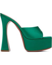 AMINA MUADDI - Green Dalida Heeled Sandals - Lyst