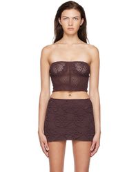 nastyamasha - Ssense Exclusive Crocheted Corset - Lyst