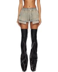 Rick Owens - Concordians Fog Boxer Denim Shorts - Lyst