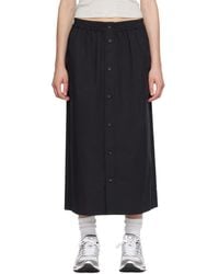 A.P.C. - Jupe Midi Noire En Coton Bio - Lyst