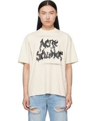 Acne Studios - Off- Gothic Logo T-Shirt - Lyst