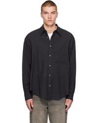 WOOYOUNGMI - Chemise Grise À Petits Carreaux - Lyst