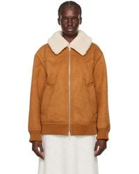 Stand Studio - Tan Lillee Faux-shearling Jacket - Lyst