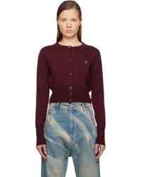 Vivienne Westwood - Burgundy Bea Cropped Cardigan - Lyst