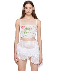 YUHAN WANG - Camisole mouchoir blanche - Lyst