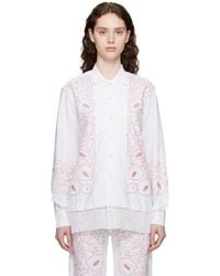 Bode - White Embroidered Shirt - Lyst