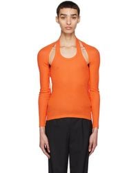 Dion Lee - Orange Modular Halter Long Sleeve T-shirt - Lyst