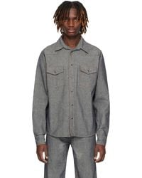 MM6 by Maison Martin Margiela - グレー Rinsed デニムシャツ - Lyst