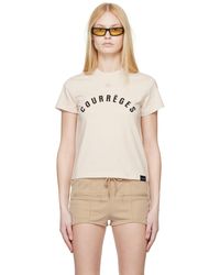 Courreges - Beige Ac Straight T-shirt - Lyst