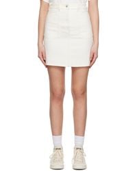 KENZO - ホワイト Paris パッチ デニム ミニスカート - Lyst