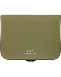 A.P.C. - Khaki Josh Coin Wallet - Lyst