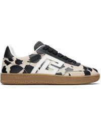 Balmain - Swan Leopard Print Suede Leather Sneakers - Lyst