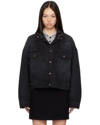 MSGM - Eyelet Denim Jacket - Lyst