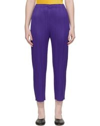 Pleats Please Issey Miyake - Monthly Colors November Trousers - Lyst