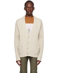 Helmut Lang - Off-white Buttoned Cardigan - Lyst