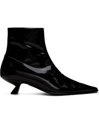 Marni - Bottes Noires En Cuir - Lyst
