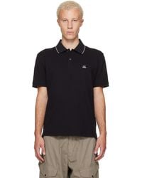C.P. Company - Stretch Piquet Short Sleeve Logo Polo - Lyst