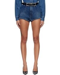 Mugler - Denim Tailored Shorts - Lyst